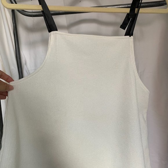 Zara Trafaluc Collection: Off-White Black Strappy Top - Picture 3 of 7